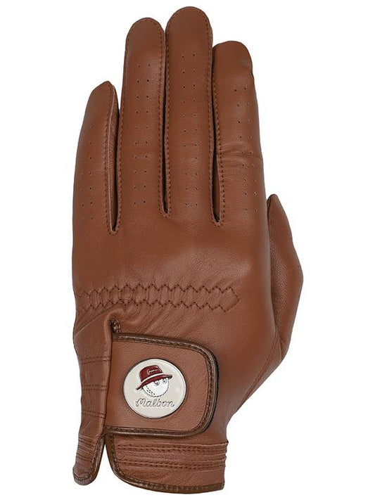 Bucket men s one handed gloves BROWN MAN - MALBON GOLF - BALAAN 1