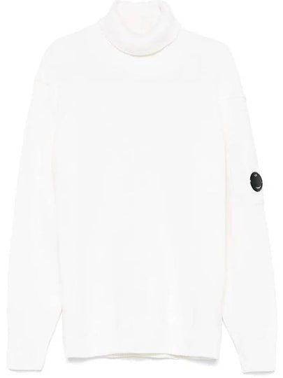 Lambswool GRS Turtle Neck Knit Top White - CP COMPANY - BALAAN 2