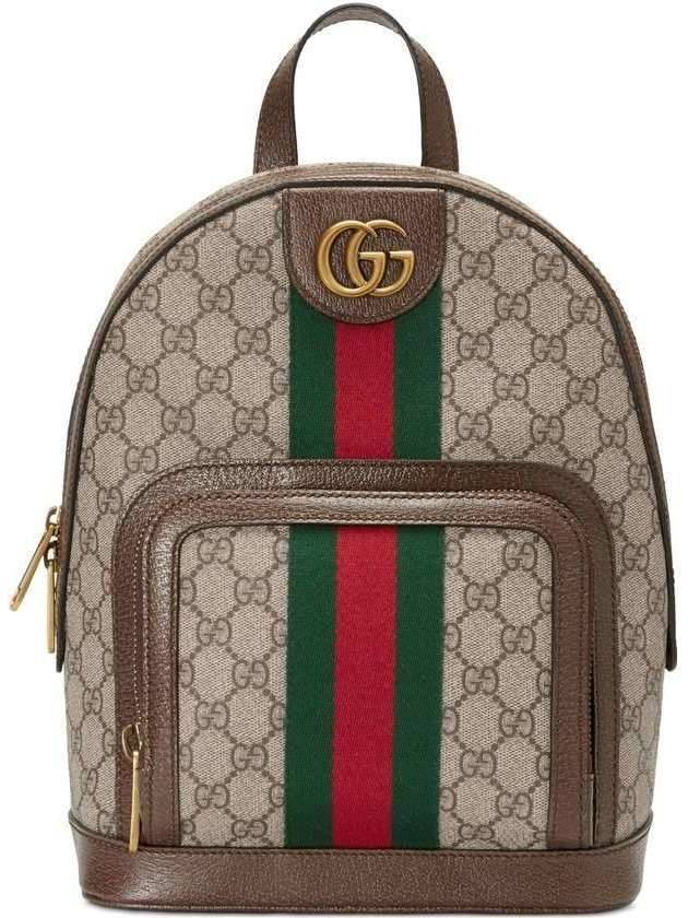 Ophidia GG Supreme Small Backpack Beige - GUCCI - BALAAN 1