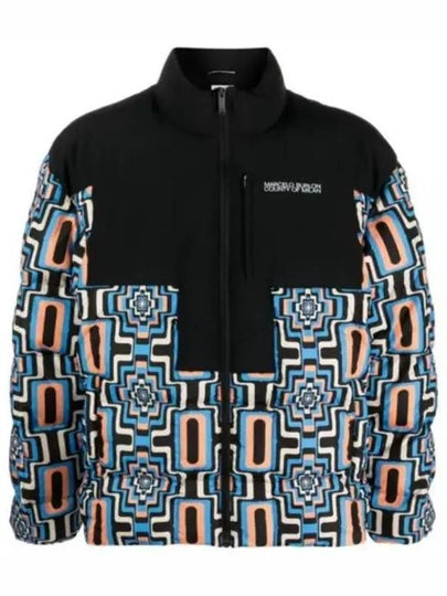 Geometric Print Quilted Zipper Padded - MARCELO BURLON - BALAAN 2