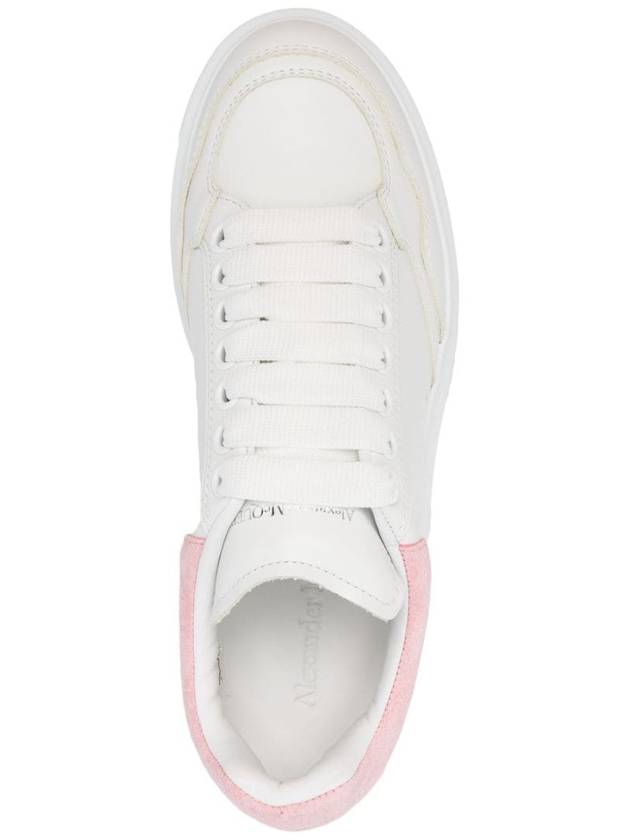 Oversized Pink Tab Low Top Sneakers White - ALEXANDER MCQUEEN - BALAAN 3