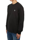 Chest Patch Long Sleeve T-Shirt Black - STONE ISLAND - BALAAN 3