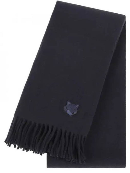 Wool Fox Head Muffler Navy - MAISON KITSUNE - BALAAN 2