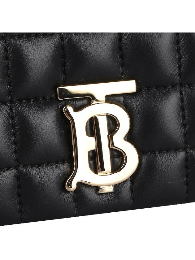 Quilted Lula Mini Leather Cross Bag Black - BURBERRY - BALAAN 8