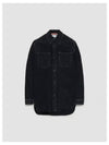 Cotton Denim Long Sleeve Shirt Black - ACNE STUDIOS - BALAAN 2