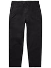 Supima Cotton Twill Straight Pants Black - STONE ISLAND - BALAAN 2