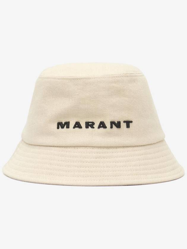 Embroidered Logo Bucket Hat Ecru - ISABEL MARANT - BALAAN 2