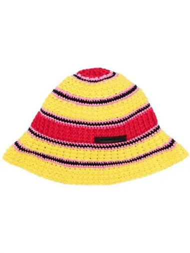 crochet knit bucket hat yellow - STELLA MCCARTNEY - BALAAN 1