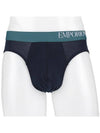 Logo 3 Pack Briefs Navy - EMPORIO ARMANI - BALAAN 7