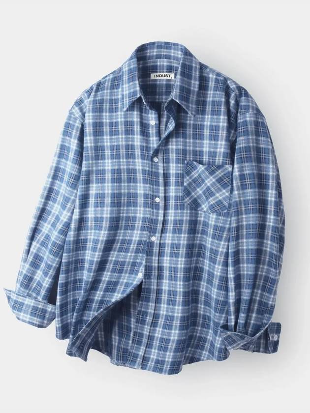 Forest Memory Check Shirt Blue - INDUST - BALAAN 4