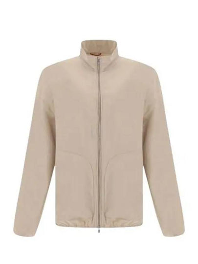 High Neck Track Zip-Up Jacket Beige - BRUNELLO CUCINELLI - BALAAN 2