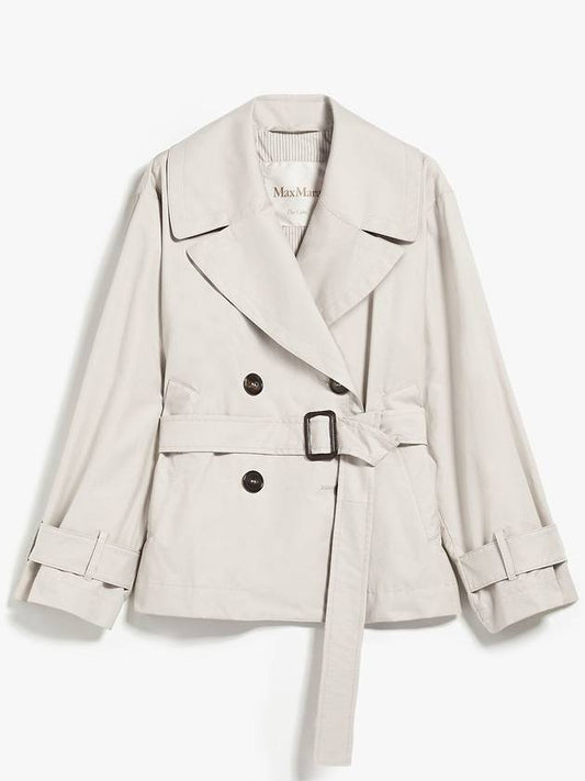 Women's JTRENCH Cotton Twill Trench Coat Ecru - MAX MARA - BALAAN 2