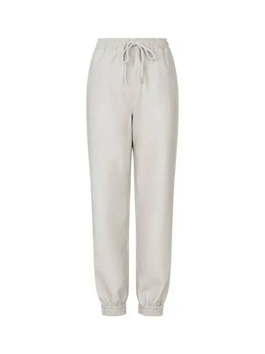 Soft leather jogger pants gray - STELLA MCCARTNEY - BALAAN 1