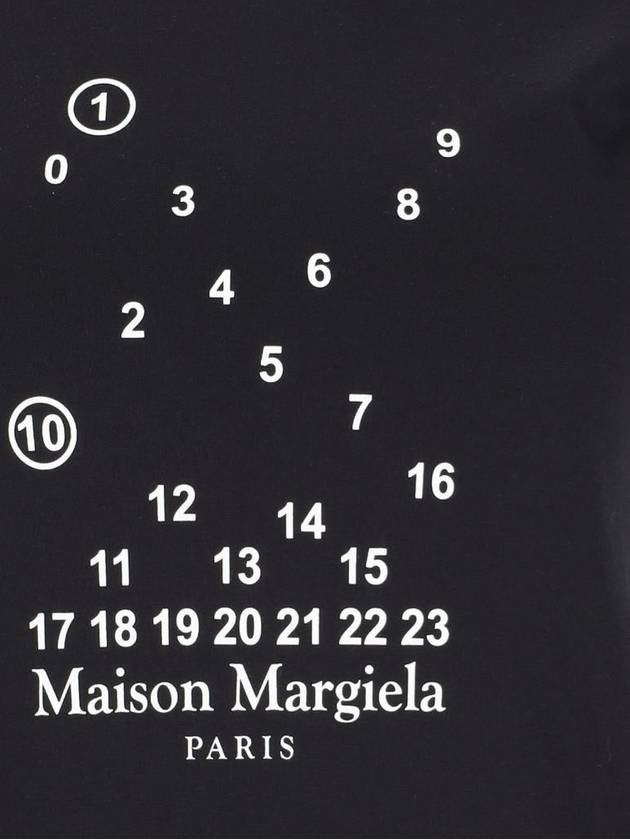 Women's Number Logo Cotton Short Sleeve T-Shirt Black - MAISON MARGIELA - BALAAN 4