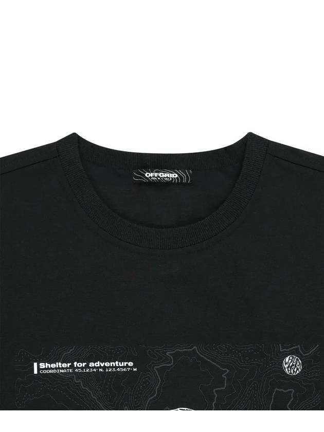 Shield Graphic Sorona Panel Long T Shirt Black - OFFGRID - BALAAN 3