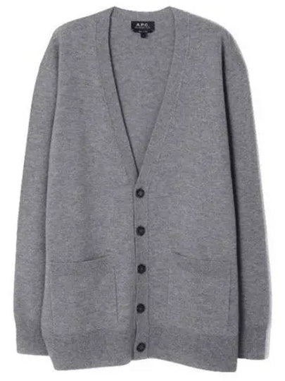 Men's Theo Wool Cardigan Grey - A.P.C. - BALAAN 2