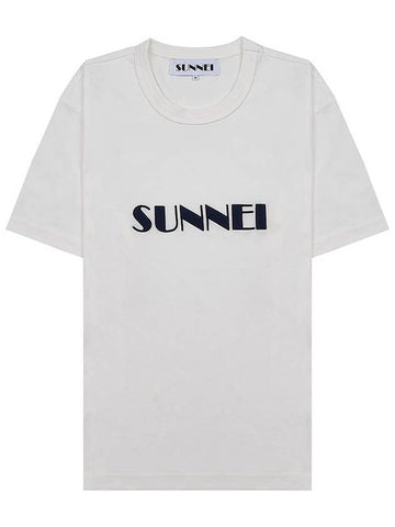 Men s Big Logo Embroidered Short Sleeve T Shirt MRTWXJER069 JER012 7478 - SUNNEI - BALAAN 1