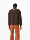 Tuffetage Crew Neck Cotton Sweatshirt Coffee - LOUIS VUITTON - BALAAN 4