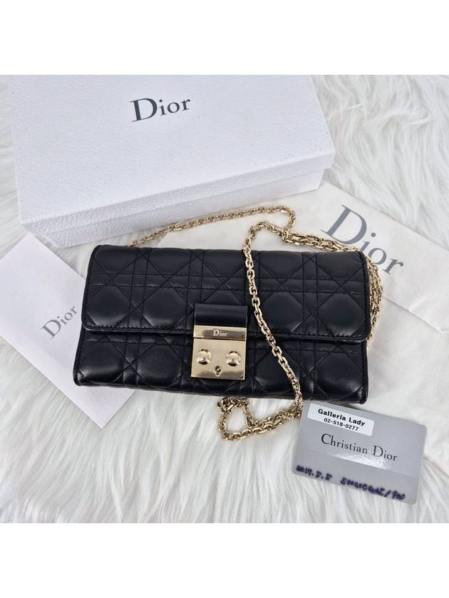 Miss Cannage Mini Chain Cross Bag Black - DIOR - BALAAN 1