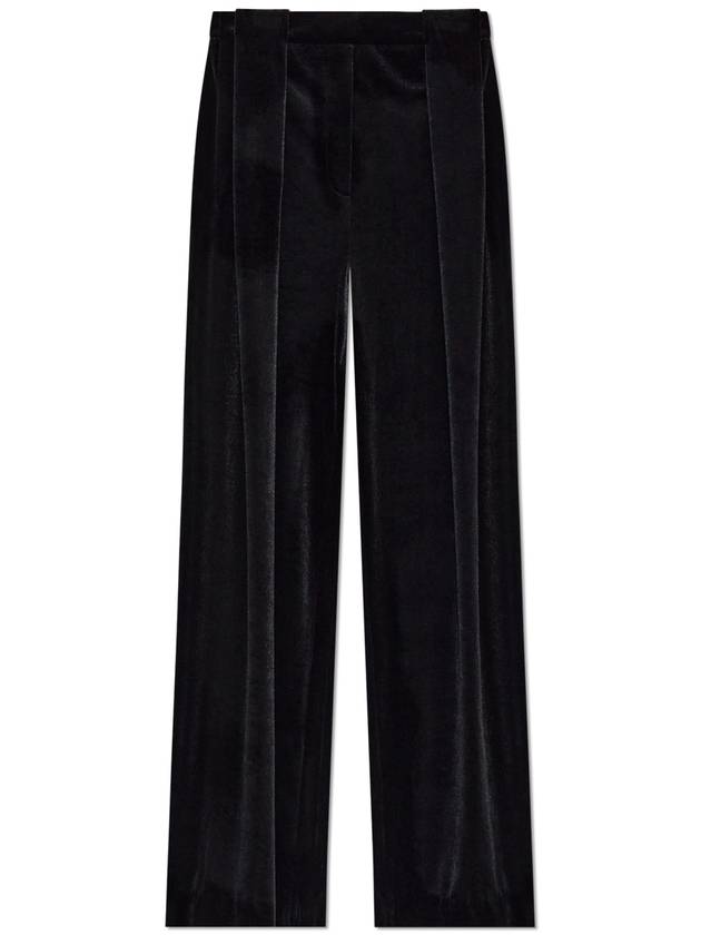 Balmain Velvet Trousers With Front Darts, Women's, Black - BALMAIN - BALAAN 1