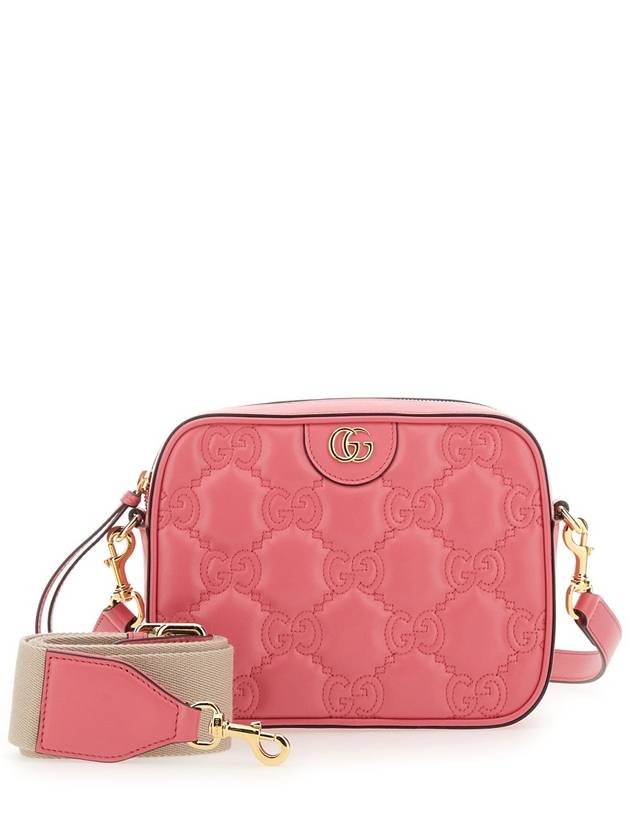 Women's GG Matelasse Leather Small Shoulder Bag Pink - GUCCI - BALAAN 5