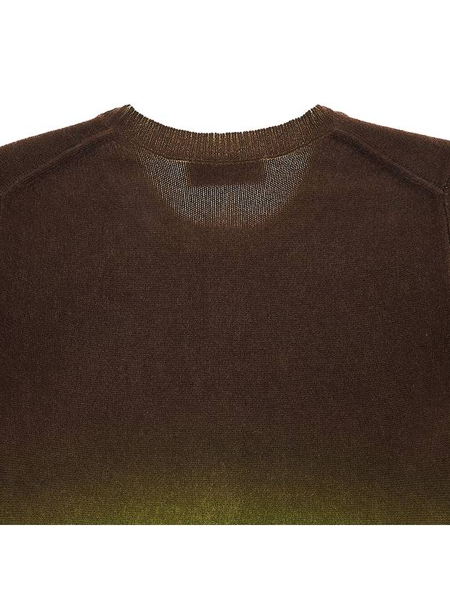 Deep Dye Cashmere Two-tone Cardigan Brown Dawn - TORY BURCH - BALAAN.