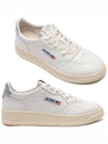 Medalist Leather Metal Silver Tab Low Top Sneakers White - AUTRY - BALAAN 3