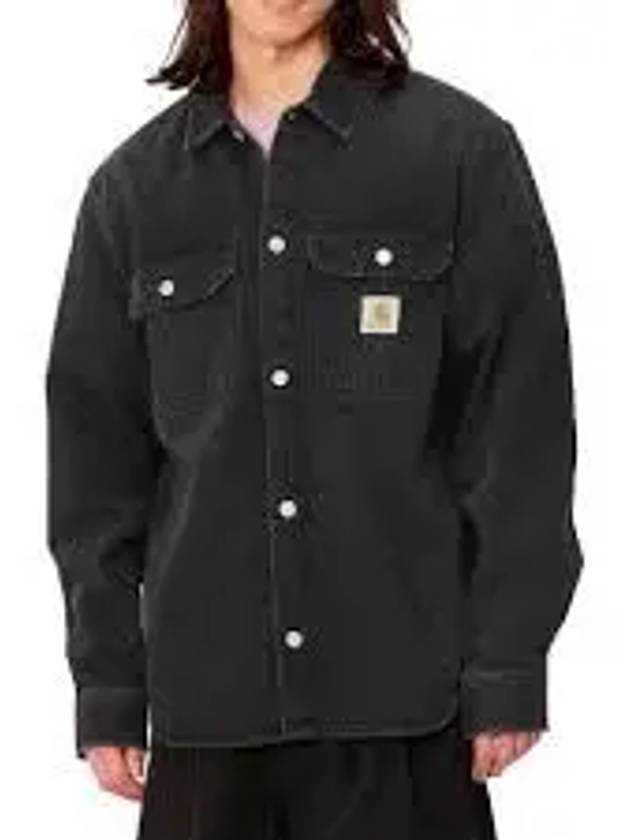 Harvey Shirt Denim Jacket Black - CARHARTT WIP - BALAAN 2