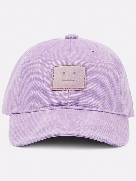 Patch Logo Cotton Ball Cap Purple - ACNE STUDIOS - BALAAN 2