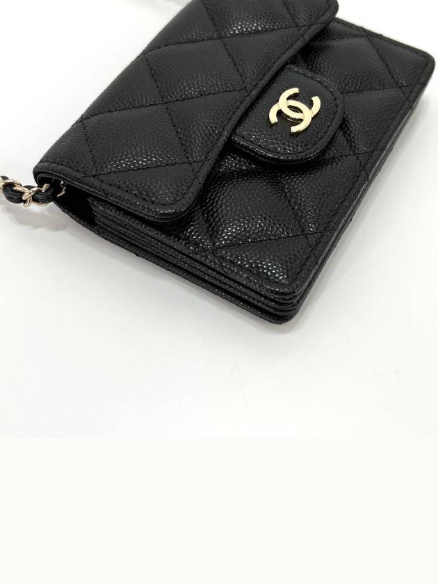 Caviar chain card wallet black AP1730 - CHANEL - BALAAN 5