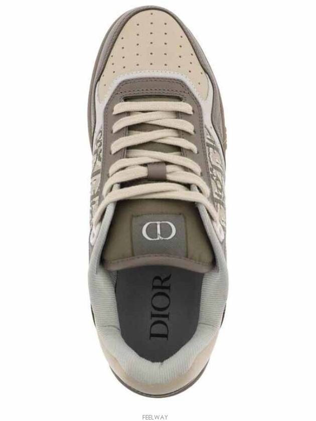 B27 Smooth Calfskin Low Top Sneakers Khaki Beige - DIOR - BALAAN 5