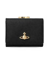 Saffiano Small Half Wallet Black 5115002MW S000B N402 - VIVIENNE WESTWOOD - BALAAN 2