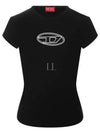 T Angie Peekaboo Logo Short Sleeve T-Shirt Black - DIESEL - BALAAN 2