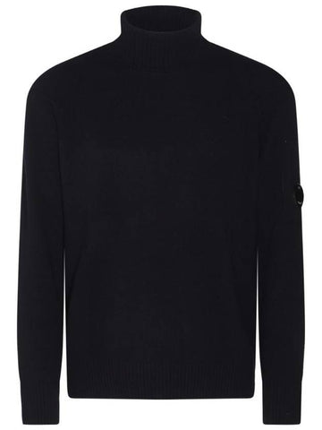 Lambswool GRS Knit Turtleneck Nightshade - CP COMPANY - BALAAN 1