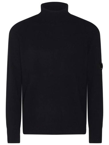 Lambswool GRS Knit Turtleneck Nightshade - CP COMPANY - BALAAN 1