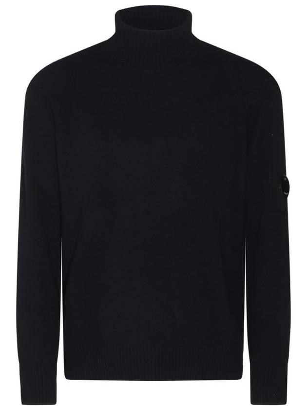 Lambswool GRS Knit Turtleneck Nightshade - CP COMPANY - BALAAN 1