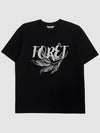 UNISEX Foret graphic short sleeve t shirt BLACK - KLOR - BALAAN 2