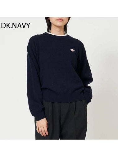 Logo patch wool pullover knit - DANTON - BALAAN 1