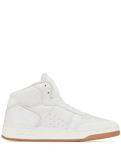 SL 08 Calfskin Mid High Top Sneakers White - SAINT LAURENT - BALAAN 2