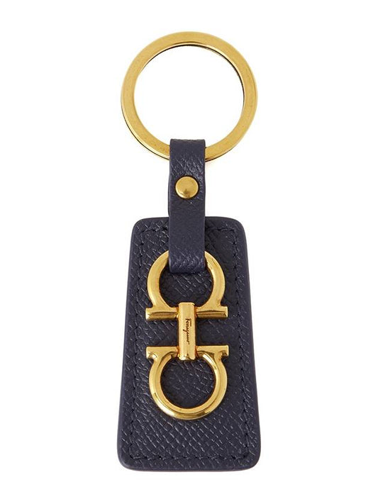 Gancini Gold Hardware Tag Keyring Navy - SALVATORE FERRAGAMO - BALAAN 2