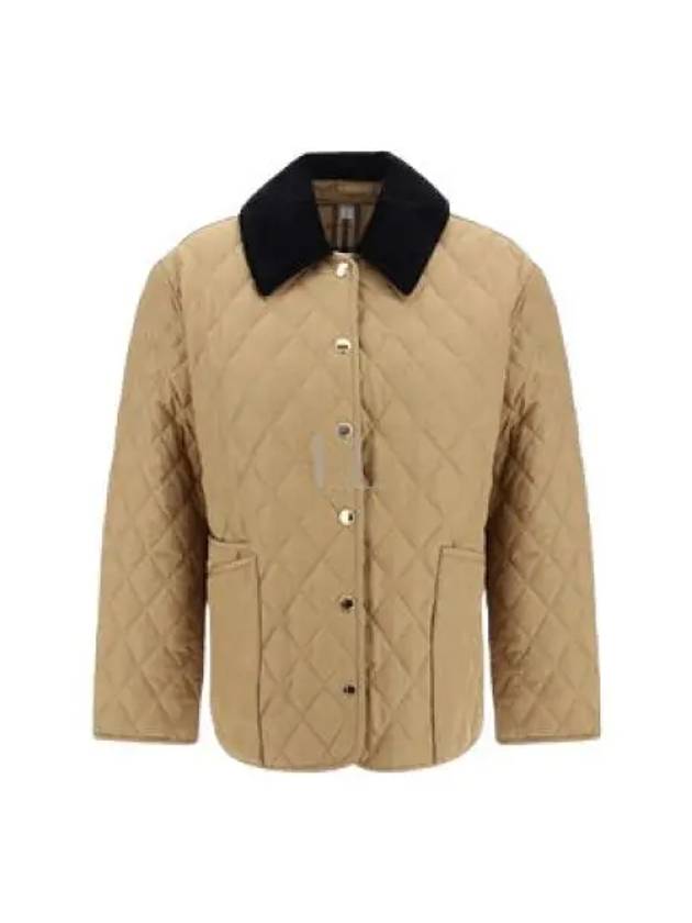 Women's Diamond Quilted Jacket Brown - BURBERRY - BALAAN 2