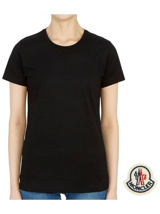 Logo Patch Jersey Cotton Short Sleeve T-Shirt Black - MONCLER - BALAAN 2