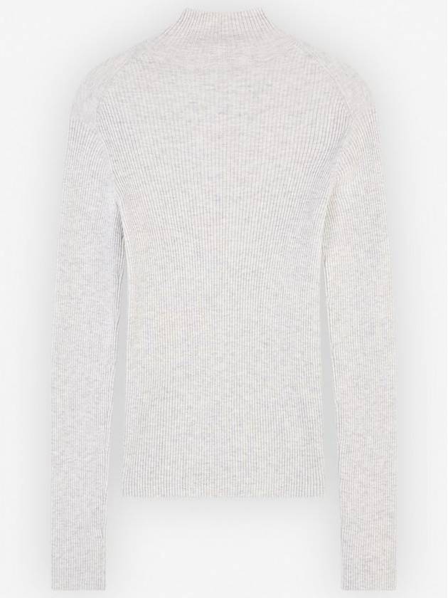 Bold Fox Head Patch Turtleneck Light Grey Melange - MAISON KITSUNE - BALAAN 4