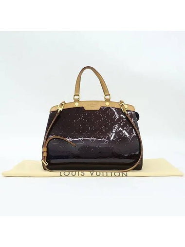 M91619 Monogram Vernis Amarante Brea MM Tote Bag Shoulder Strap 2WAY - LOUIS VUITTON - BALAAN 1