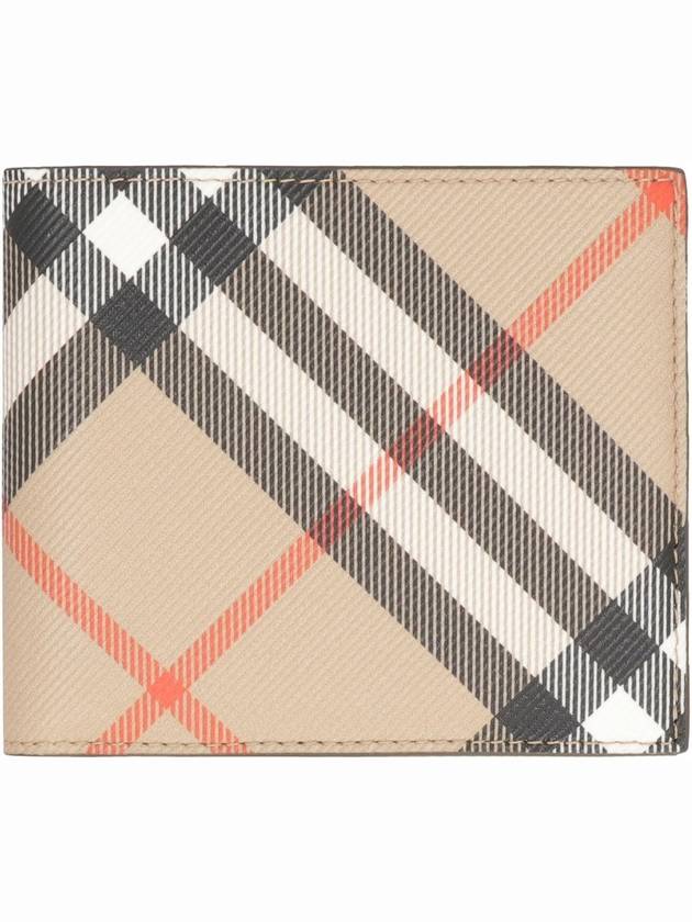 Check Bifold Half Wallet Sand - BURBERRY - BALAAN 3