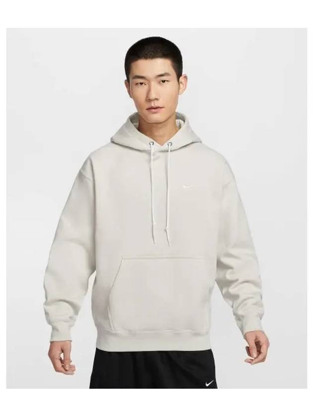 Solo Swoosh Fleece Hoodie Light Bone - NIKE - BALAAN 2