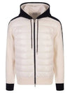 Hooded Padded Cardigan White - MONCLER - BALAAN 2