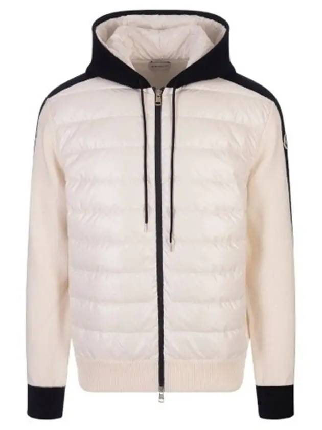 Hooded Padded Cardigan White - MONCLER - BALAAN 2