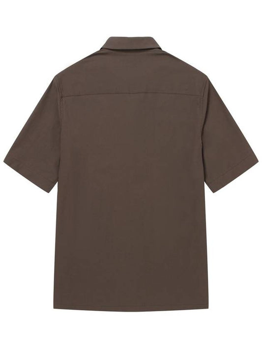 24SS Men's Stretch Short Sleeve Shirt Khaki SWDQESSH02KK - SOLEW - BALAAN 2