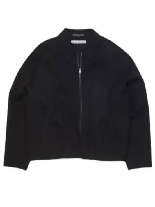 Doverio Double Wool Zip-up Jacket Black - ACNE STUDIOS - BALAAN 2